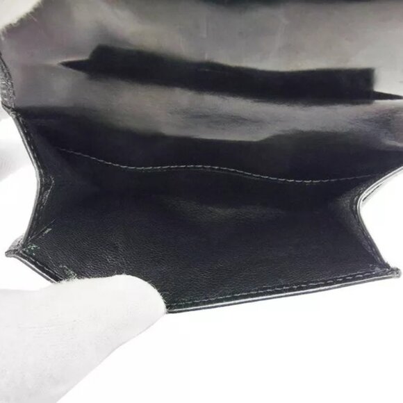 GUCCI W Hook Wallet Horsebit Enamel Leather Authentic Used - Picture 7 of 11